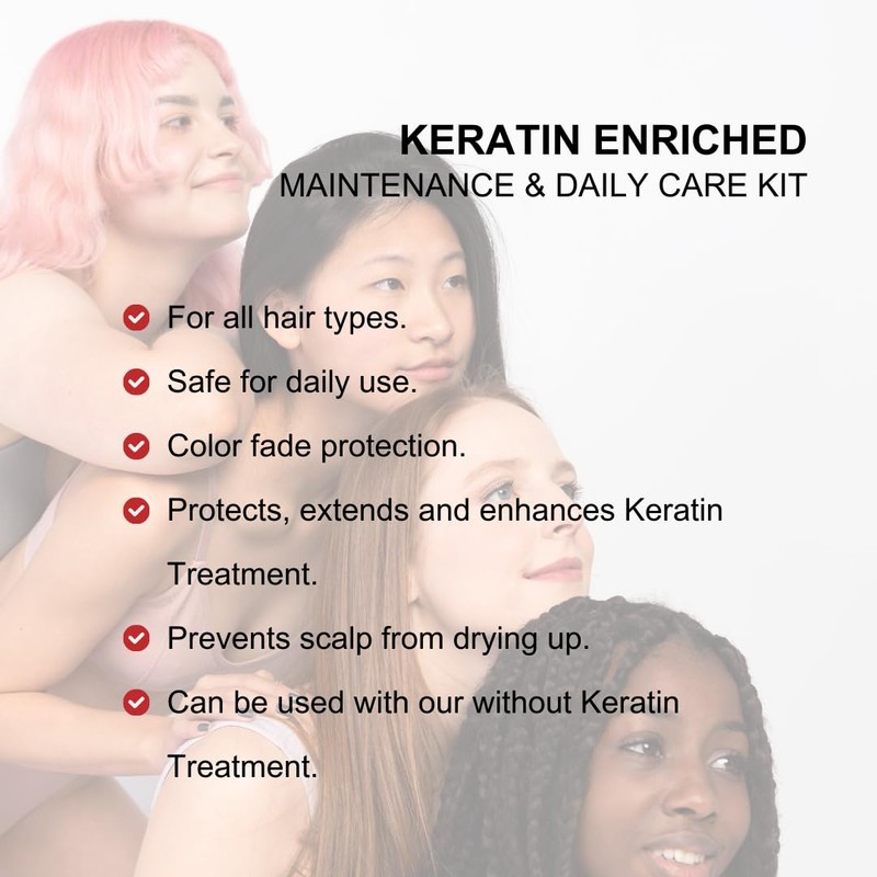 Keralove Shampoo, Conditioner & Leave-in Set | Keratin Care &