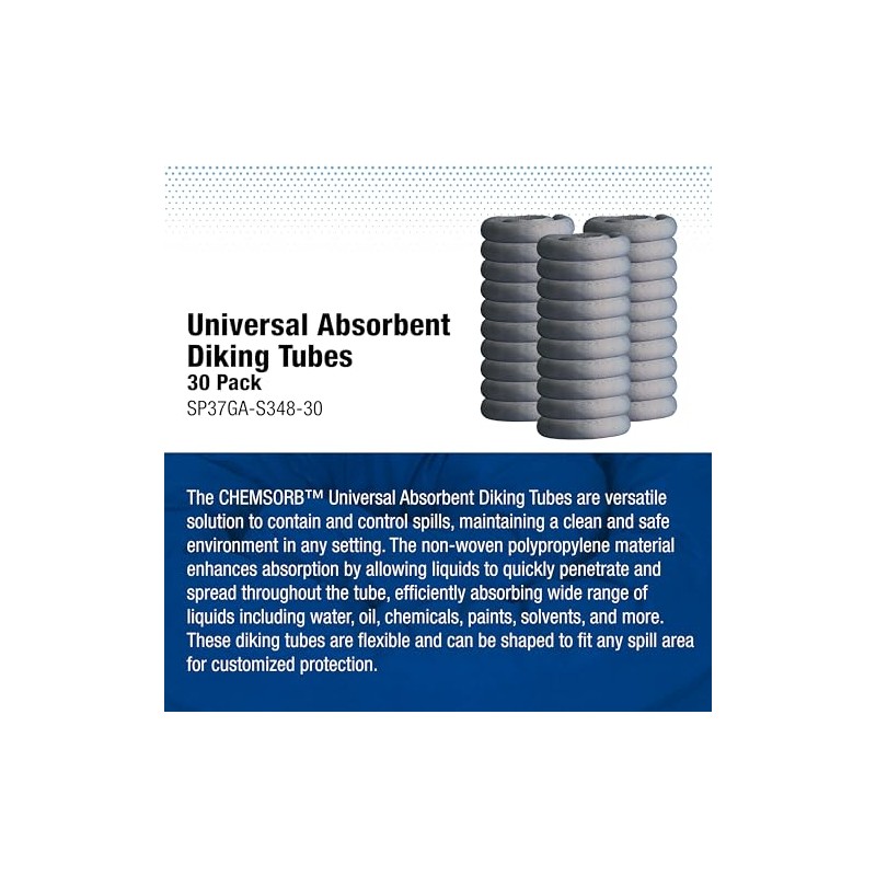 CHEMSORBUniversal Absorbent Diking Tubes - 30 Pack Box