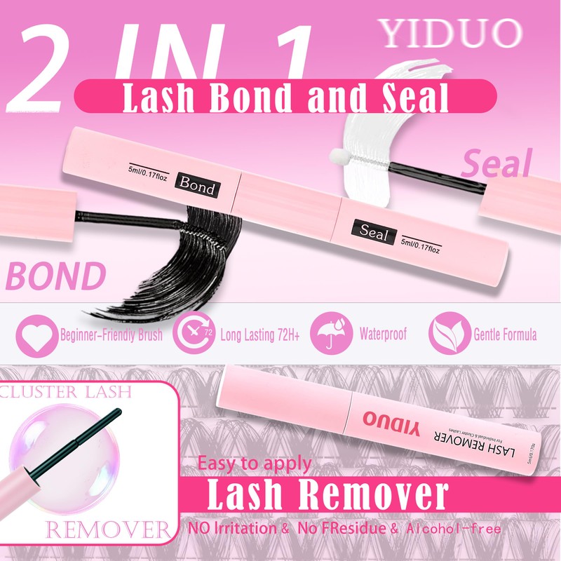 YIDUO 994Pcs Lashes Clusters Kit 60D/80D/100D Volume False Eyelash Extensions