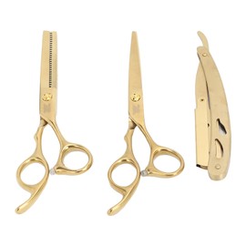 Hair Cutting Thinning Scissors Set Stainless Steel Hairdressing Haircut Stylish Tools With Manual Beard Trimmer Holder