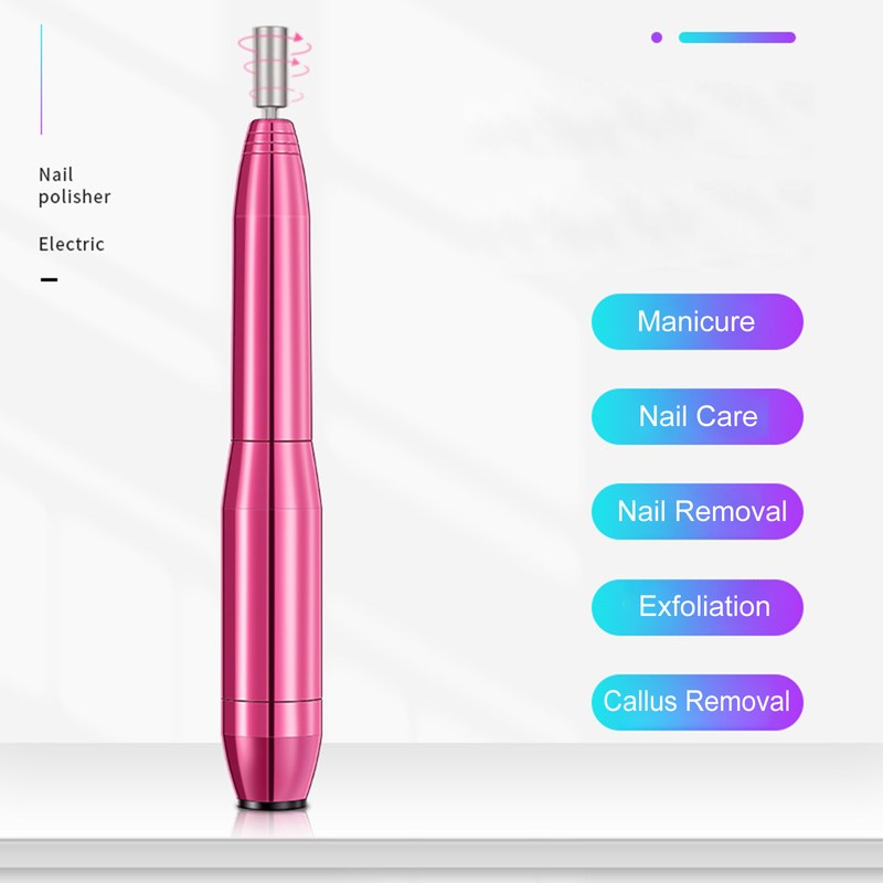 Aluminum Alloy Nail Polishers Nail Remover USB Electric Sanding Pen