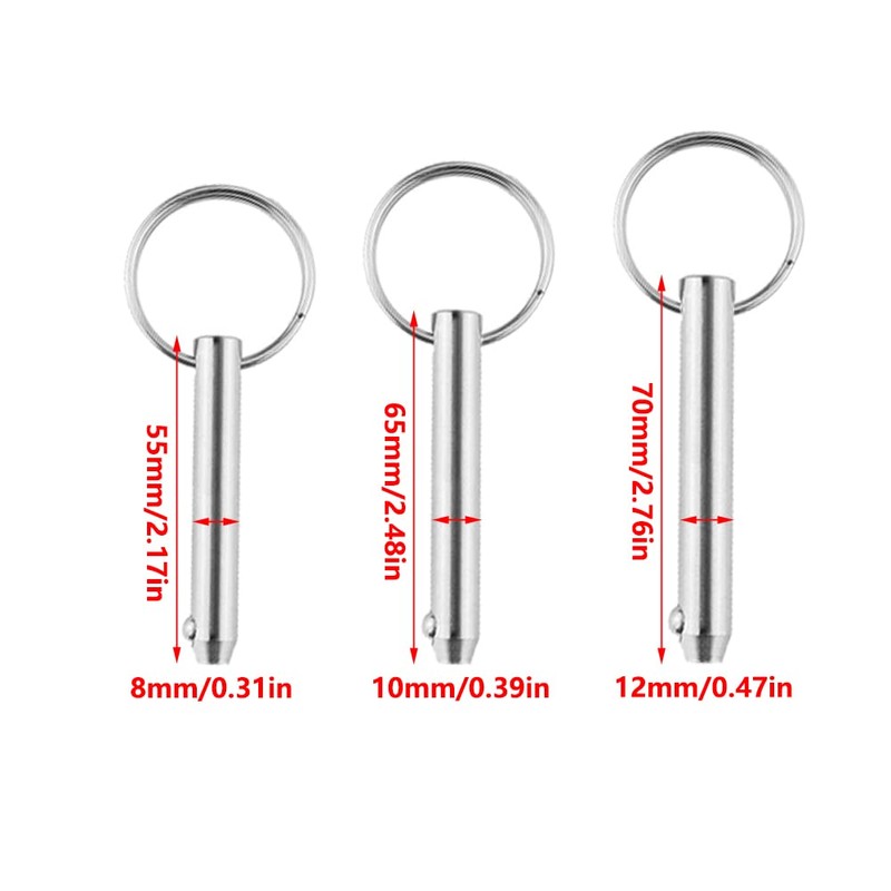 4Pcs Stainless Steel Quick Release Pin with Spring Loaded Ball