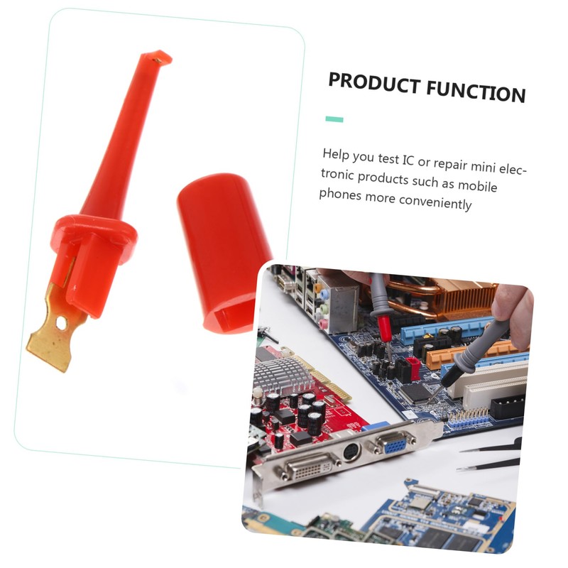 HEALEEP 20pcs Test Hooks Individual Probe Lightweight Multimeter Tester Hooks