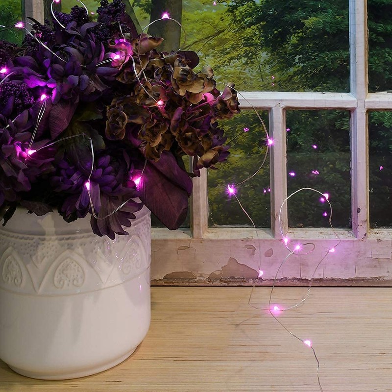 2 Pack Solar Powered Fairy String Lights Outdoor Waterproof 8
