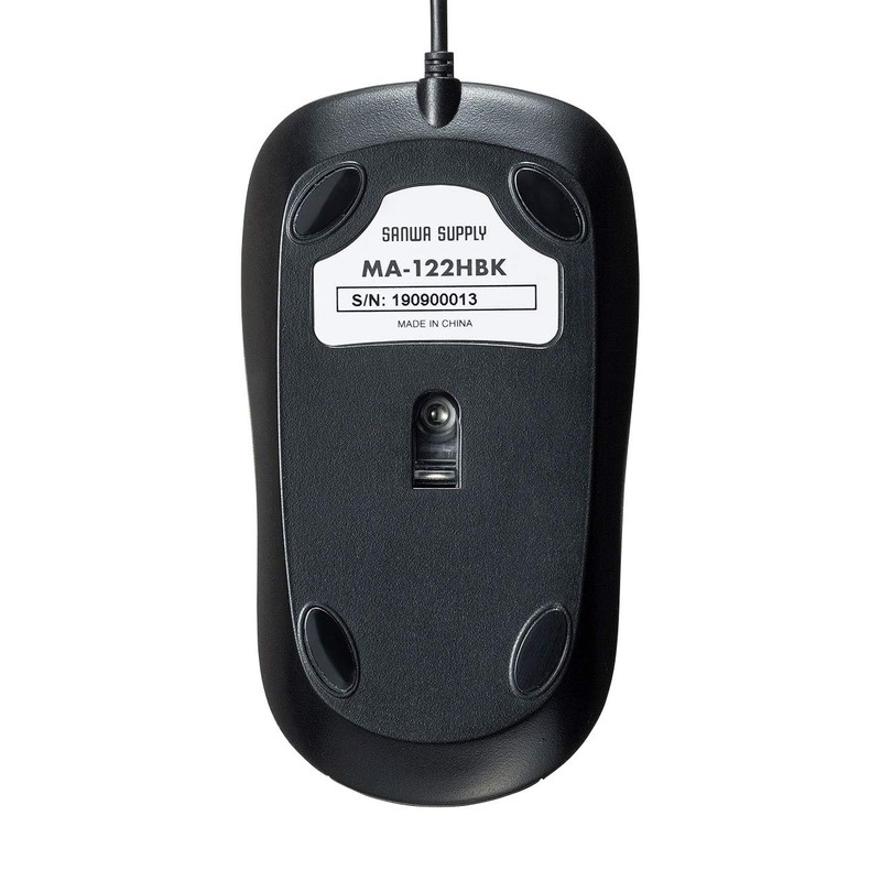 Sanwa Supply MA-122HBK Wired USB Mouse Quiet Optical 3 Button