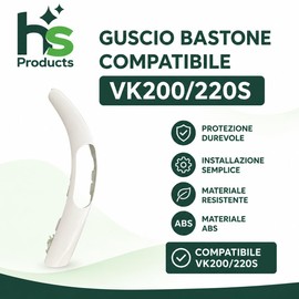 Lid Handle Front Plastic White Compatible with Vorwerk Kobold VK200 VK220S - Replacement Handle - Easy to Assemble