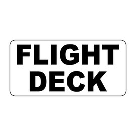 Aluminum Metal Sign Flight Deck Black Retro Vintage Style Informative Novelty Wall Art Horizontal 12Inx8In