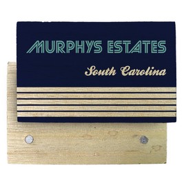 Murphys Estates South Carolina Souvenir Wooden 2" x 3" Fridge Magnet Retro Design 4 Pack