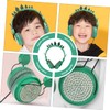 Operitacx Rhinestone Dinosaur Ear Headphones with Mic Soft Earmuffs Volume