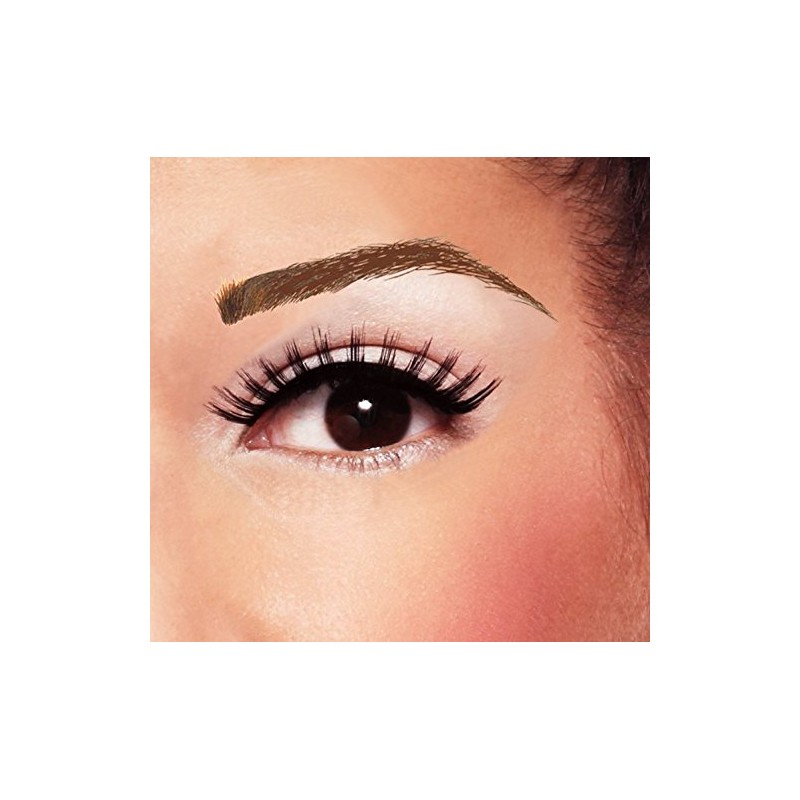 Beauti-Full Brows|Easy Application|Waterproof|8 Pairs|Temporary Tattoo Eyebrows: Neffi (Light Brown)