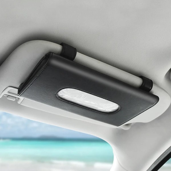 Tissue Holder in Car—PU Leather Car Napkin Holder, car Kleenex