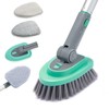 3 in 1 Tile Tub Shower Scrubber,Cleaning Brush with 58"