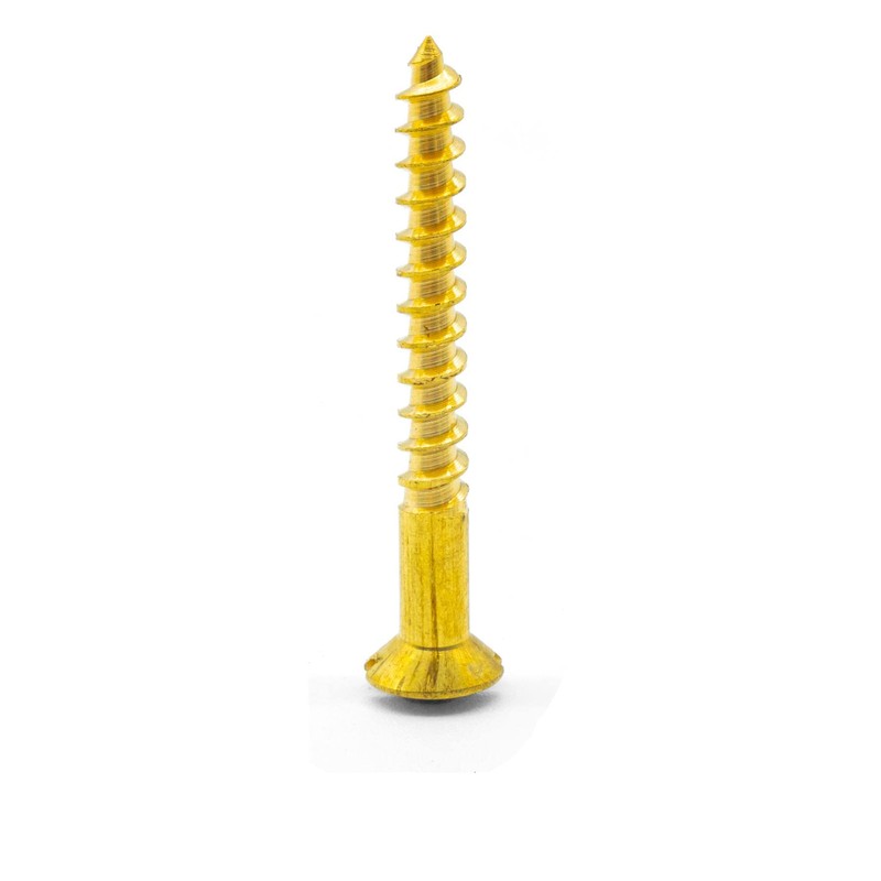Hippo Hardware No.8 X 1" (4mm X 25mm) Solid Brass
