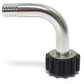 1/2" NPT X 1/2" 90 Deg Elbow Barb Quick Connect (Blichmann)