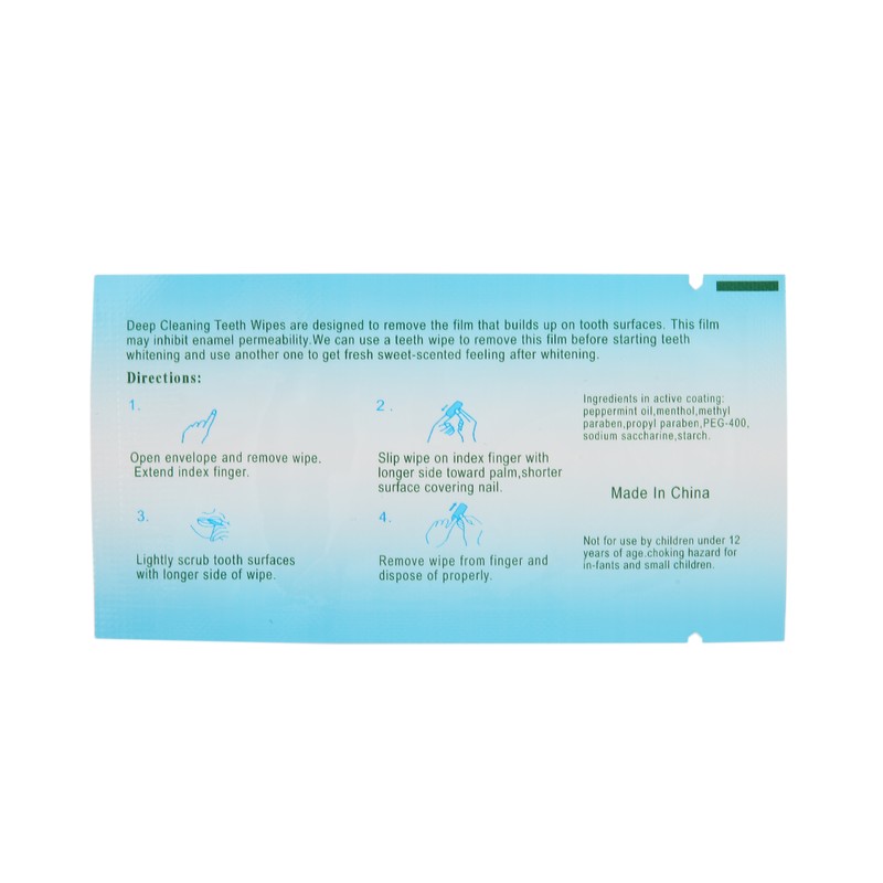 50pcs Disposable Finger Teeth Wipes Travel Portable Cleaning Dirt Removal