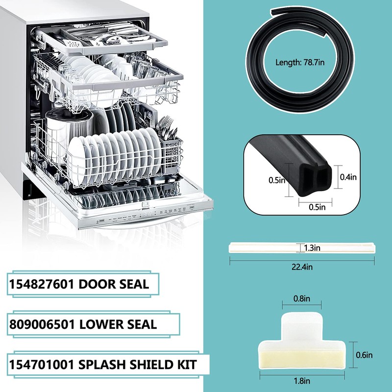 Cenipar 154827601 Dishwasher Tub Gasket Replacement Door Seal,80900650 Lower Seal