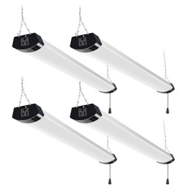 hykolity 4FT 70W LED Shop Light Linkable, 8000lm(300w Equivalent), 5000K Utility Shop Lights for Garages, Workshops, Basements, Hanging or FlushMount, with Power Cord and Pull Chain, ETL, 4 Pack