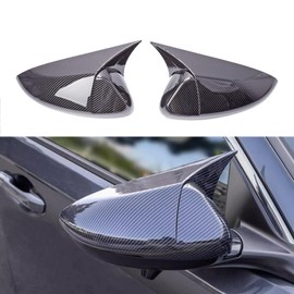 BoxCheer 2PCS Rearview Mirror Cover Fit for Honda Accord 10th 11th 2018 2019 2020 2021 2022 2023 2024 2025 Anti-scratch Car Mirror Frame Replacement Trim Sport Accessories - Angular Carbon Fiber Black