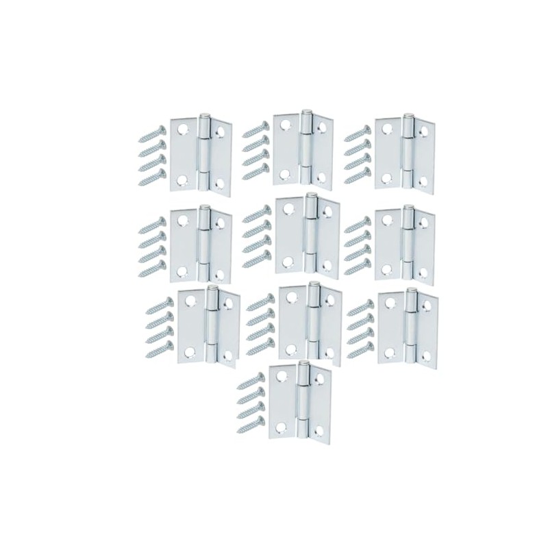 1-1/2 in. Zinc-Plated Narrow Utility Hinge (10-Pack)