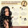 Hair Dye Shampoo Black Tinte Cubrir Canas Semi Permanent Color