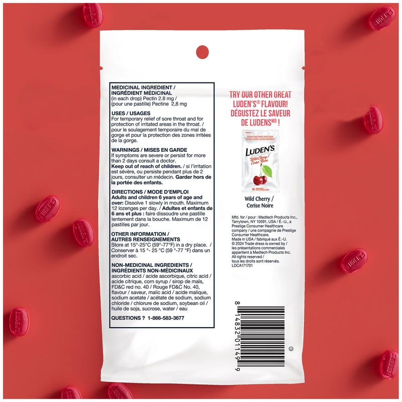 Luden's Throat Drops Watermelon, Soothing Lozenge, 25 Count (Pack of
