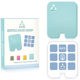 36 Pcs Sticky Refill Glue Cards, Compatible with Safer Home SH502, Dynatrap DT3005W-DS3, DT23005-06, Targets Moth, Fly, Mosquito, Gnat and More, Safe and Super Sticky (Aqua Blue)