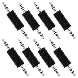 KUOQIY 8 pieces 3.5 mm male to male stereo coupler adapter, 3-pin 3.5 mm jack plug audio adapter, for headphones to Bluetooth