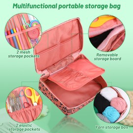 Yizzvb Crochet Kit for Beginners, Crochet Set, Beginner Crochet Kits for Adults, Knitting Kit with Yarn for Crochet and Crochet Accessories, Crochet Starter Kit for Crochet Craft Lovers