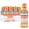 Dunkin' French Vanilla Iced Coffee Bottles, 13.7 fl oz, 12