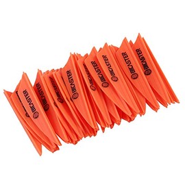 BICASTER Arrow Feathers 1.75 Inch Rubber Arrow Feathers for Bow Arrows - Pack of 50 (Orange)