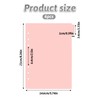 6 Pcs A5 Binder Dividers, 6 Holes Pink Clear Binder