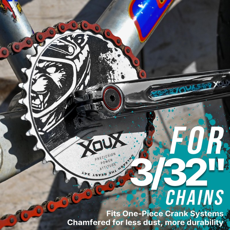 XOUX GRIZZLY 3/32" Alloy Chainring for One-Piece Crank – 44T