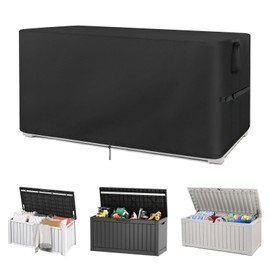 Iptienda Garden Box Cover, Waterproof, 500D Oxford Garden Cushion Chest, All-Purpose Chest, Cushion Box Cover, Storage Box, Garden Protective Case, UV Protection, Garden Box Protective Tarpaulin