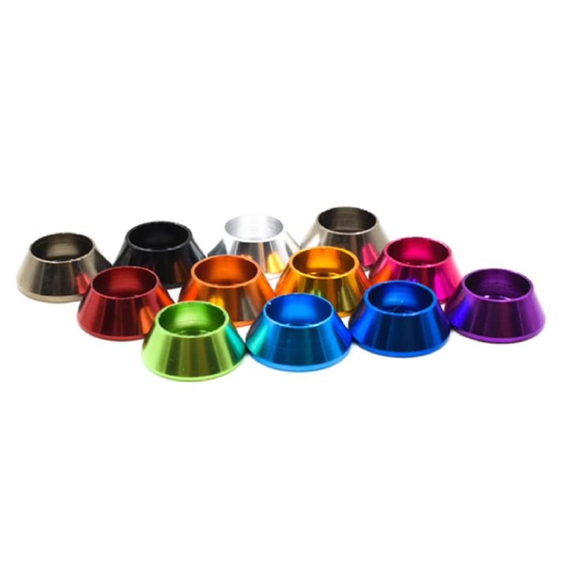 50pcs M5 Cone Cup Washers Anodized Aluminum Alloy Screw Gasket