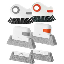 Window Track Cleaning Brush - 6PCS Multifunction Groove Cleaning Brush for Household Crevice Nooks and Crannies