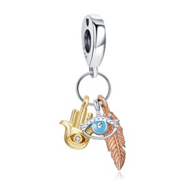 Annmors Marry Christmas Charm Love Pendant S925 Sterling Silver Bracelet Bead with Cubic Zirconia for European Bracelets Necklace, Mother's Day Jewellery Gift Christmas for Men and Women, Sterling