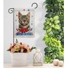Breeze Decor Patriotic Bengal Garden Flag Set with Stand Cat
