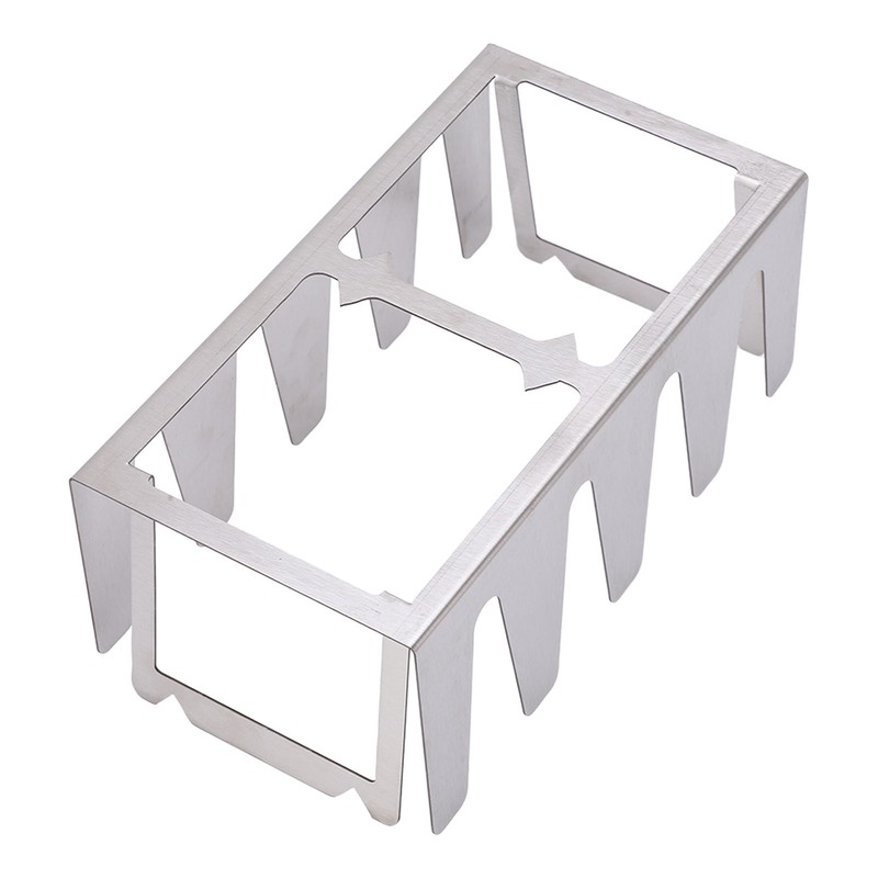 BBQ Skewer Rack Lightweight Portable Sturdy Structure Stainless Steel Wear