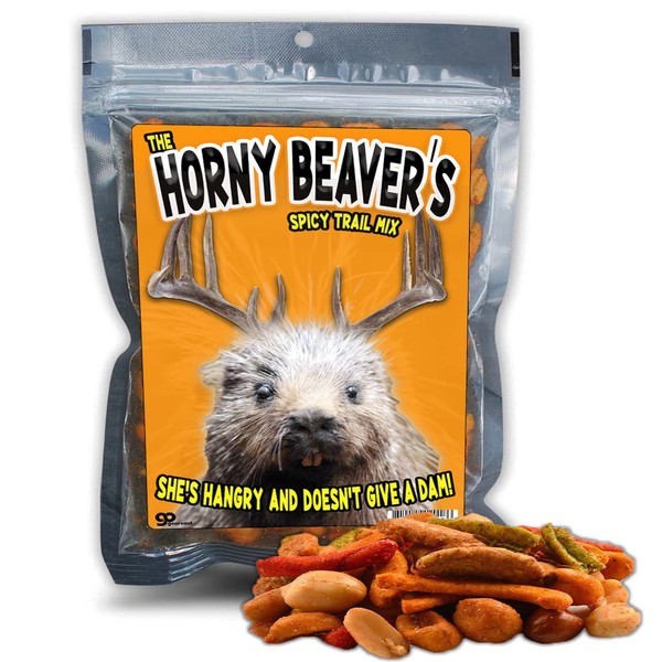 Horny Beaver Trail Mix - Funny Gag Gift for Women - Beaver Themed Gifts - Gag Gifts for Sister - Funny Gift Ideas for Wife - Unique Office Party Gifts - Stocking Stuffer Dirty Santa Gift Ideas