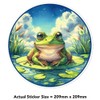 Azeeda 'Frog On Lily Pad' White Premium Vinyl Decal Sticker