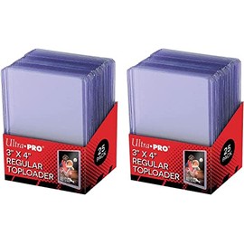 Ultra Pro Clear Regular Toploader 3" x 4" 25-Count per Pack (2-Packs)
