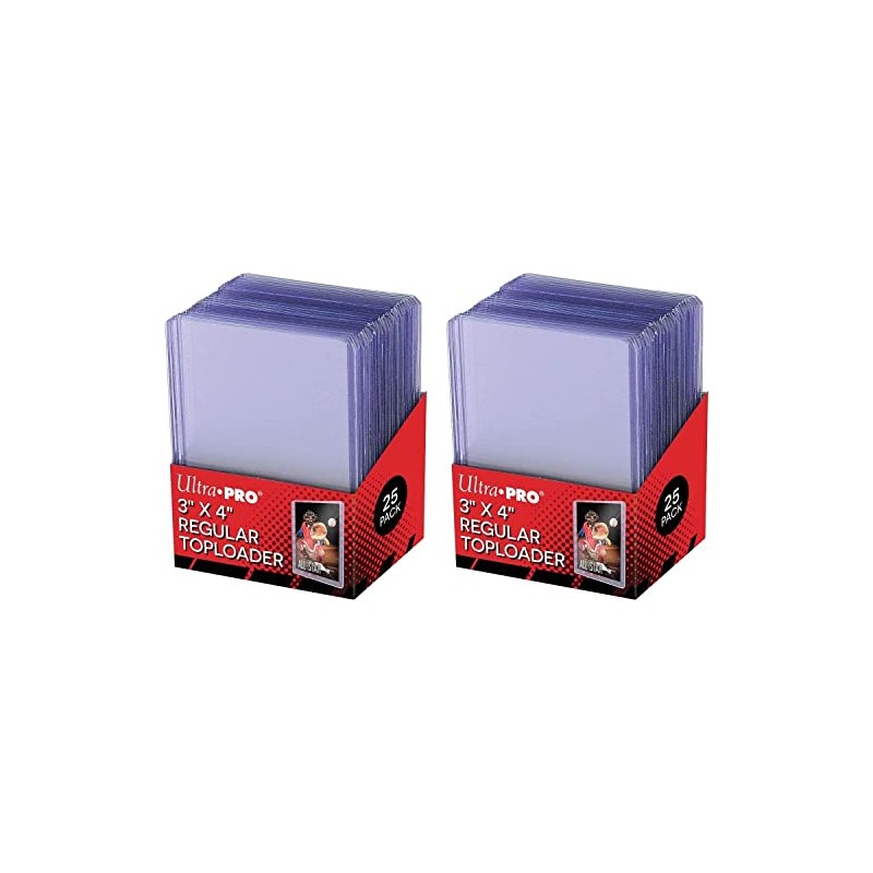 Ultra Pro Clear Regular Toploader 3" x 4" 25-Count per