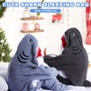 Hengrongshen Shark Blanket, Shark Blanket to Wear with Sleeves, Shark