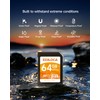 Ediloca SD Card 64GB, 4Pcs, Memory Card, Up to 100MB/s,