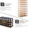 HAPPYGRILL Wood Wine Rack 40-Bottle Stackable Storage Stand Wine Display