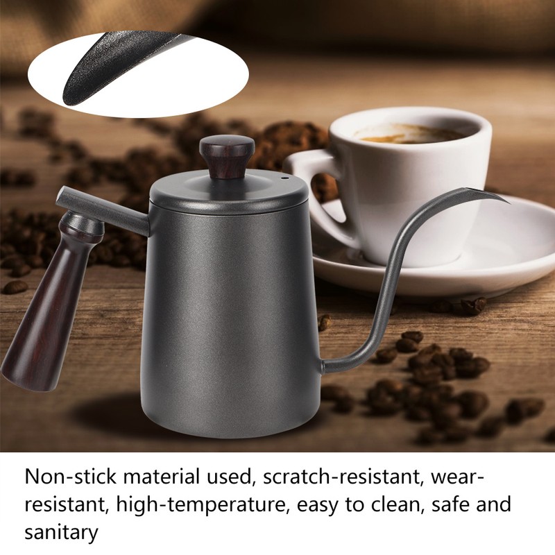 700ml Stainless Steel Water Tea Coffee Pot Long Narrow Spout
