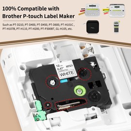 COLORWING Replace for Brother P-Touch Label Tape 12mm TZe-231 0.47" White