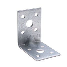 Corner Brace 90mm Brackets 90 Angle Reinforced Elbow Robust Steel Connector L-Shaped Heavy Duty Wooden Angle Bracket 90x90x50x2mm Zinc Plated Supporter (Pack of 5)