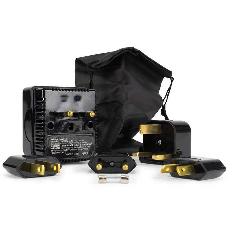 Miami CarryOn Step-Down Travel Voltage Converter and Adapter Kit with