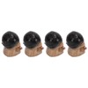 4PCS/Set Tire Valve Cap Skull Shape with Rubber Ring for